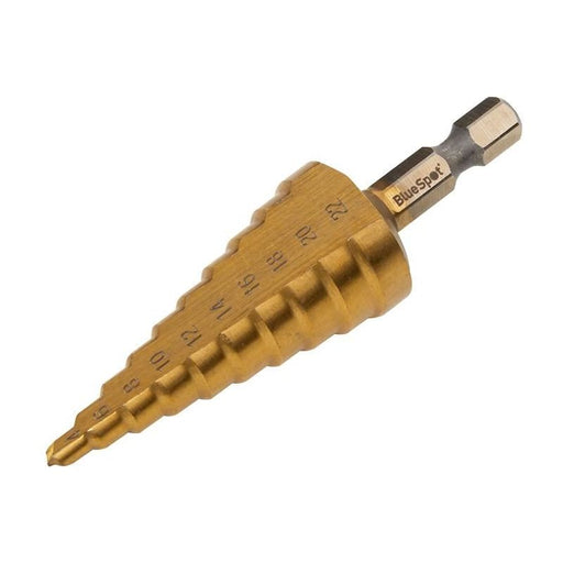 Bluespot Tools HSS 1/4in Hex Shank Step Drill 4-22mm BlueSpot Tools - Town Tools