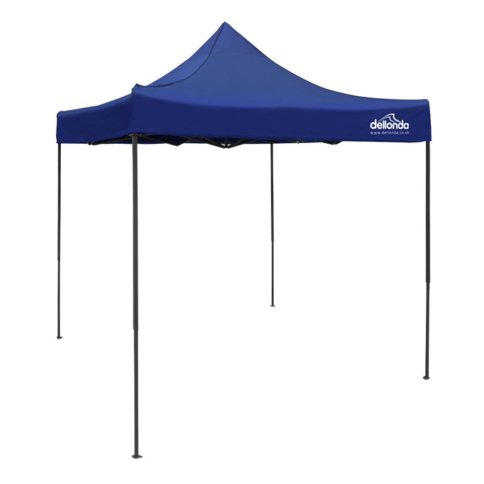 Dellonda 2x2m Pop-Up Gazebo Heavy Duty  Carry Bag Rope Stakes & Weight Blue