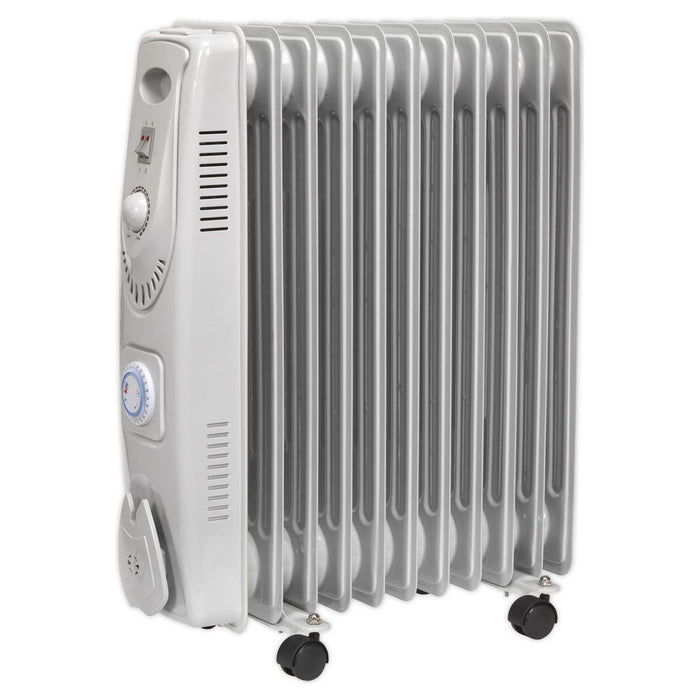 Sealey Oil Filled Radiator 2500W/230V 11-Element with Timer RD2500T