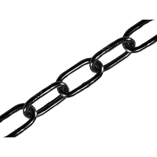 Faithfull Black Japanned Chain 5.0mm x 2.5m - Max. Load 160kg Faithfull - Town Tools