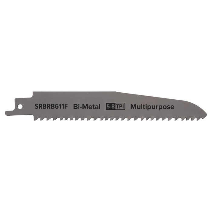 Sealey Reciprocating Saw Blade Multipurpose 150mm 5-8tpi Pack of 5 SRBRB611F Sealey - Town Tools 