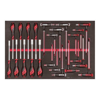 Teng Tools Nut Driver & Hex/TX T-Handle Set FOAM4X4 23 Pieces