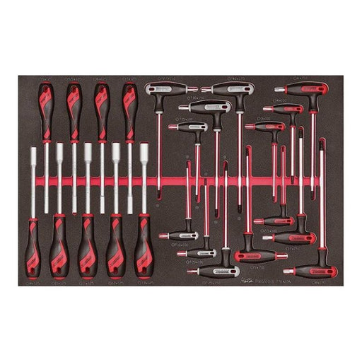 Teng Tools Nut Driver & Hex/TX T-Handle Set FOAM4X4 23 Pieces Teng Tools - Town Tools 