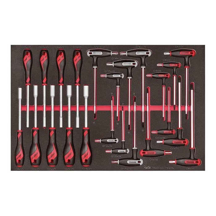 Teng Tools Nut Driver & Hex/TX T-Handle Set FOAM4X4 23 Pieces Teng Tools - Town Tools 