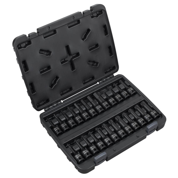 Premier Hex/TRX-Star*/Spline Impact Socket Bit Set 1/2"Sq Drive 24pc Sealey Premier - Town Tools 