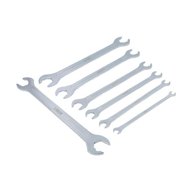 Laser Ultra Thin Ratcheting Action Spanner Set 7pc 8521
