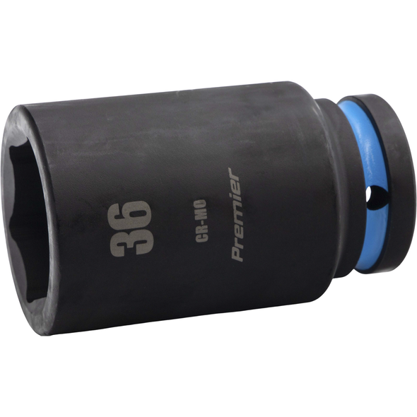 Sealey 3/4"Dr Deep Impact Socket 36mm (Cyan Coded Ring)