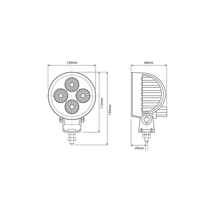 Ring Tm 4 Led Flood Work Lamp 12/24V - RCV9594 Ring Automotive - Town Tools 