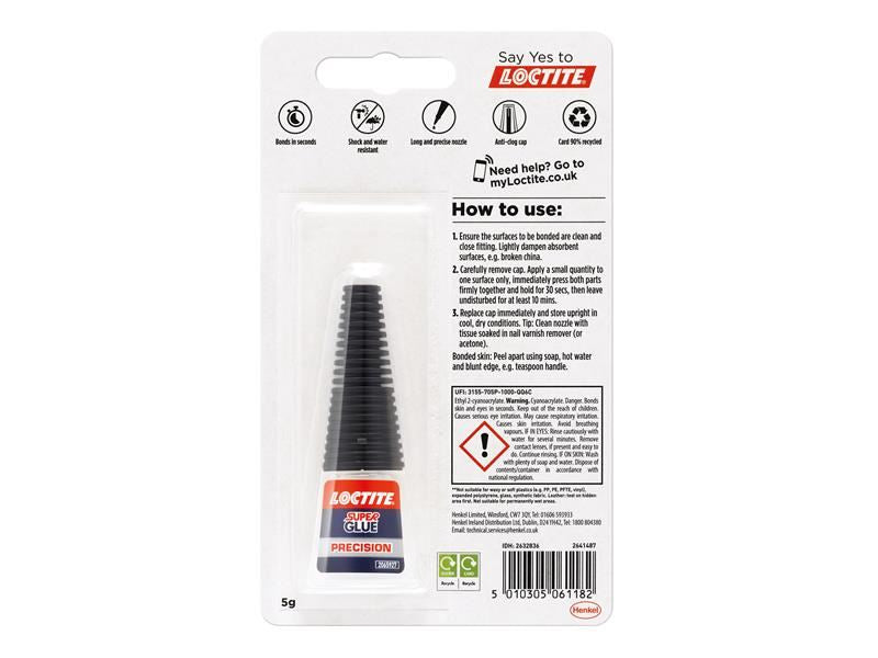 Loctite Super Glue Precision Bottle 5g Loctite - Town Tools