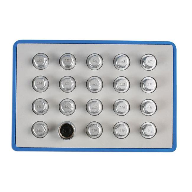 Laser Locking Wheel Nut Key Set 20pc - for Vauxhall, Opel 6862 Laser - Town Tools 