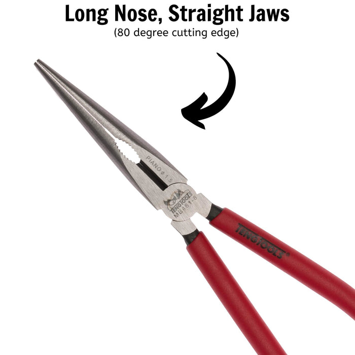 Teng Tools Long Nose Plier 200mm Teng Tools - Town Tools 