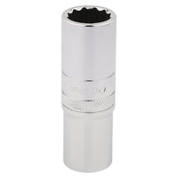 Draper HI-TORQ 12 Point Deep Socket, 1/2" Sq. Dr., 18mm 33741