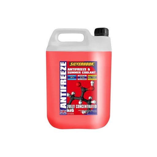Silverhook Fully Concentrated Antifreeze O.A.T. Red 4.5 litre Silverhook - Town Tools
