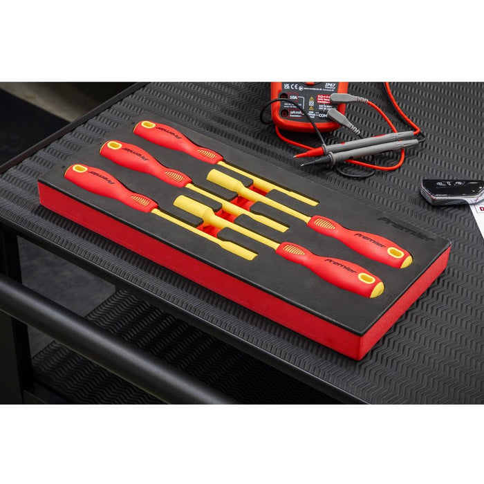 Premier Insulated Nut Driver Set with Tool Tray 5pc - VDE Approved Sealey Premier - Town Tools 