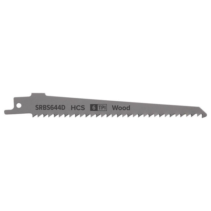 Sealey Reciprocating Saw Blade Clean Wood 150mm 6tpi Pack of 5 SRBS644D Sealey - Town Tools 