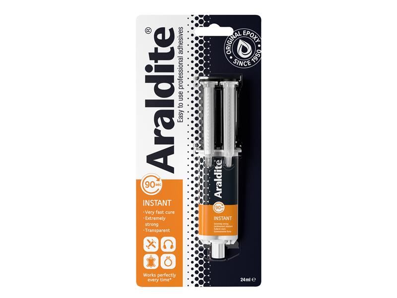 Araldite Instant Epoxy Syringe 24ml Araldite� - Town Tools