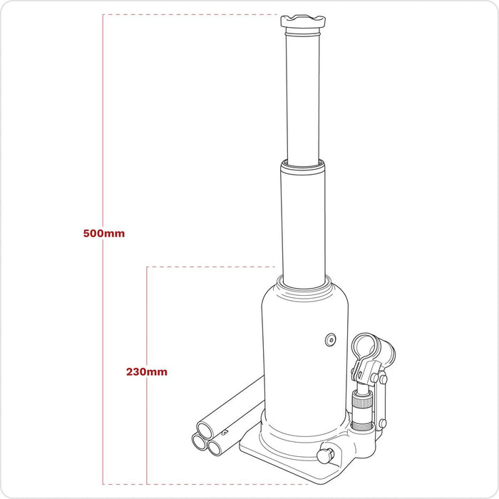 Viking Viking Telescopic Bottle Jack 5 Tonne PTBJ5S Viking - Town Tools 