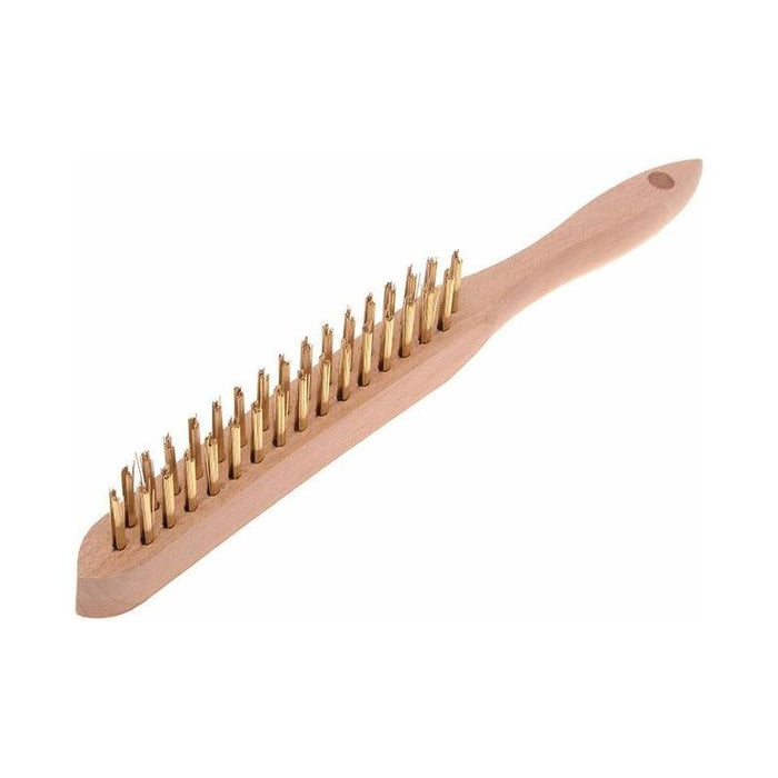 Faithfull 680/B2 Brass Wire Scratch Brush - 2 Row Faithfull - Town Tools