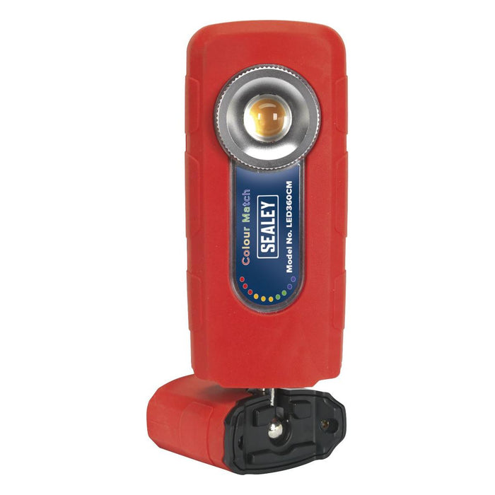 Sealey 360 Rechargeable Inspection Light 5W COB LED Colour Match CRI 96 3-Colour Sealey - Town Tools 