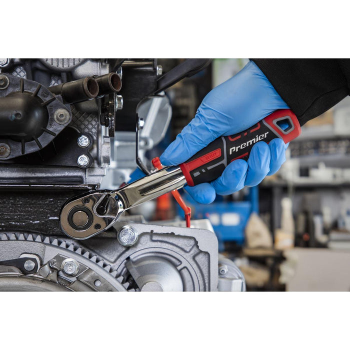Premier Pear-Head Offset Ratchet Wrench with Flip Reverse 1/2"Sq Drive Sealey Premier - Town Tools 