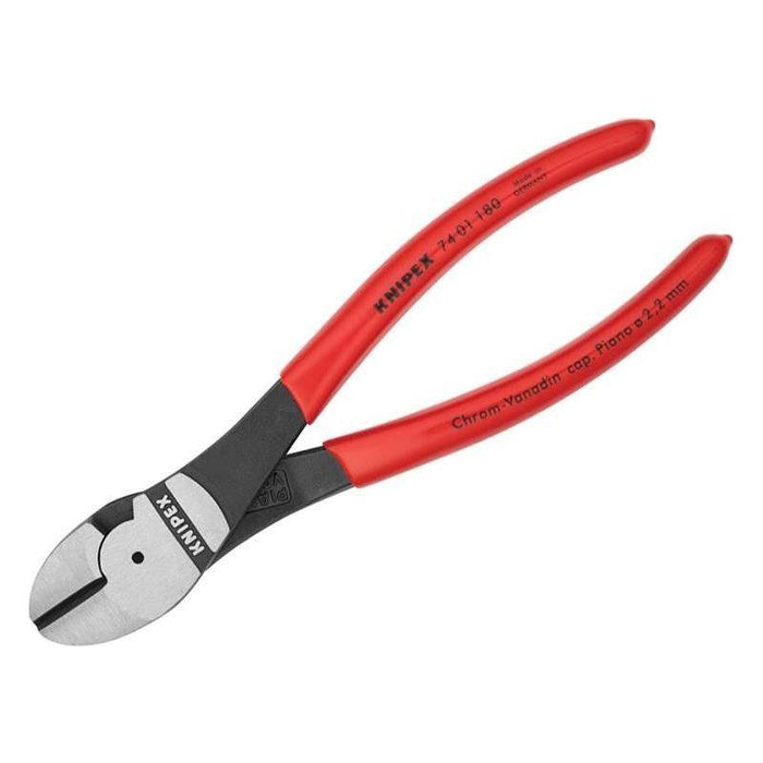 Knipex High Leverage Diagonal Cutters PVC Grip 180mm Knipex - Town Tools
