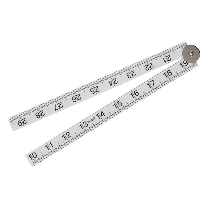 Faithfull Folding Rule White ABS Plastic 1m (36in) Faithfull - Town Tools