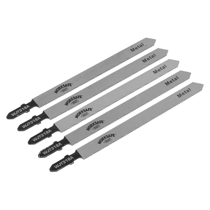 Sealey Jigsaw Blade Metal 105mm 21tpi Pack of 5 WJT318A Sealey - Town Tools 