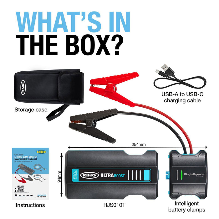 Ring RJS010T ULTRABOOST 500 Jump Starter