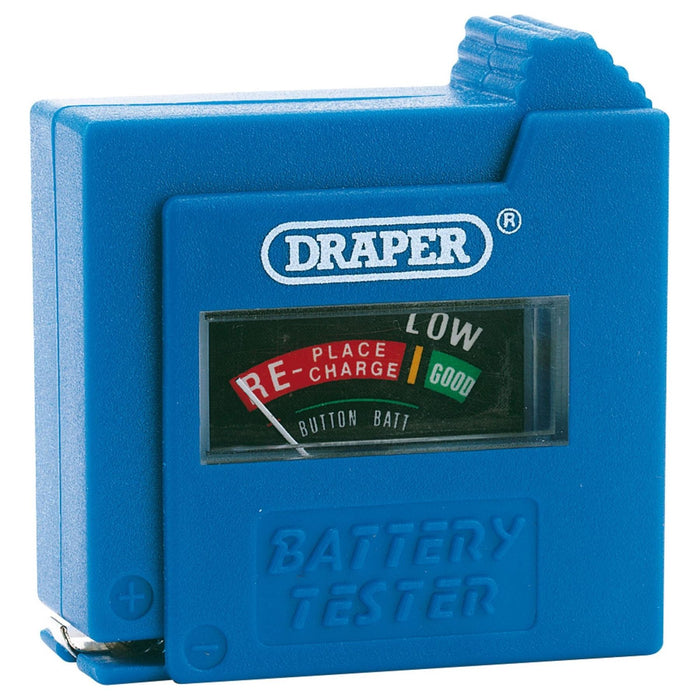 Draper 9V Multi-purpose Battery Tester, AAA, AA, AA, C, D, and Button Cell 64514