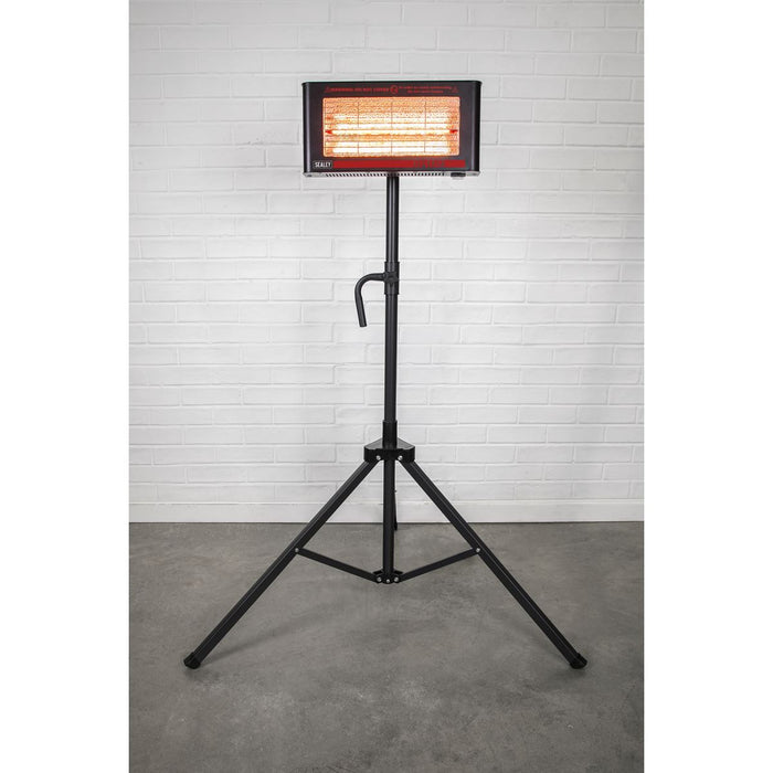 Sealey Infrared Quartz Heater with Tripod Stand 230V 1.2kW IR12CT Sealey - Town Tools 