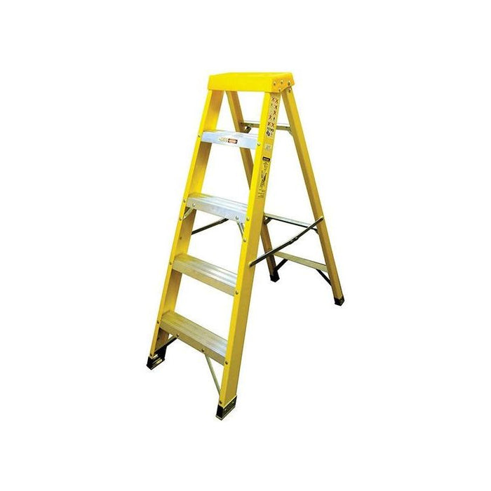 Zarges Fibreglass Swingback Steps Open, 1.33m Closed 1.47m 5 Rungs Zarges - Town Tools