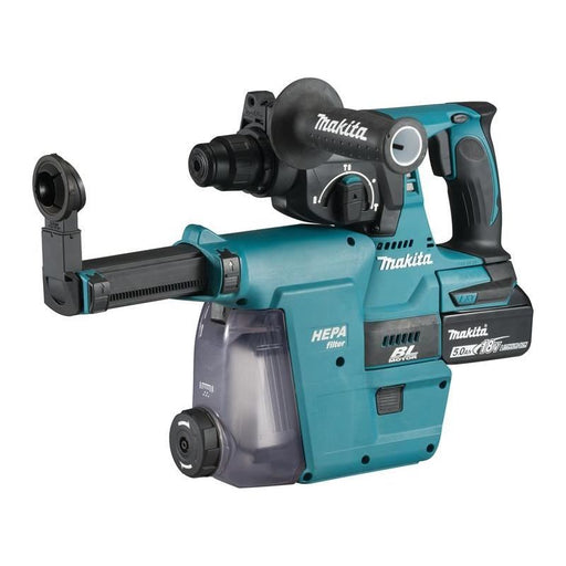 Makita DHR242RTJW SDS Plus BL Hammer Drill + Extractor 18V 2 x 5.0Ah Li-ion Makita - Town Tools
