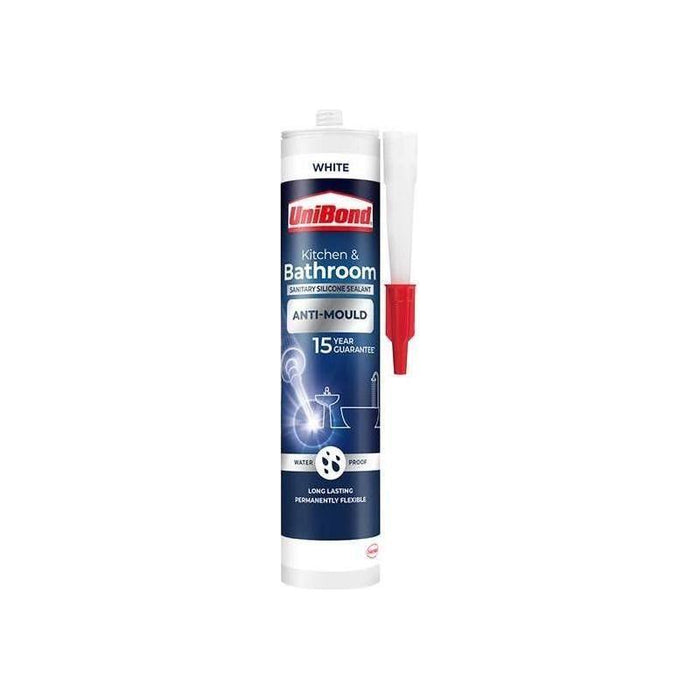Unibond Healthy Kitchen & Bathroom Anti Mould Sealant White Cartridge 274g UniBond - Town Tools