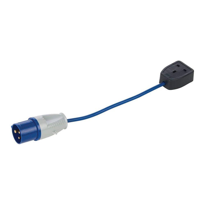 Powermaster 16A-13A Fly Lead Converter 16A Plug to 13A Socket PowerMaster - Town Tools 