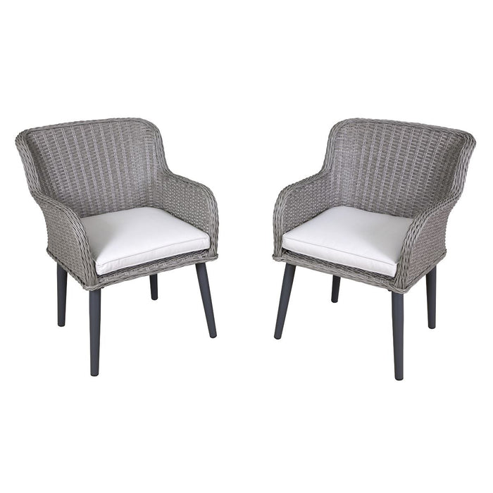 Dellonda Buxton Rattan Wicker Outdoor Chairs Set 2pc DG76