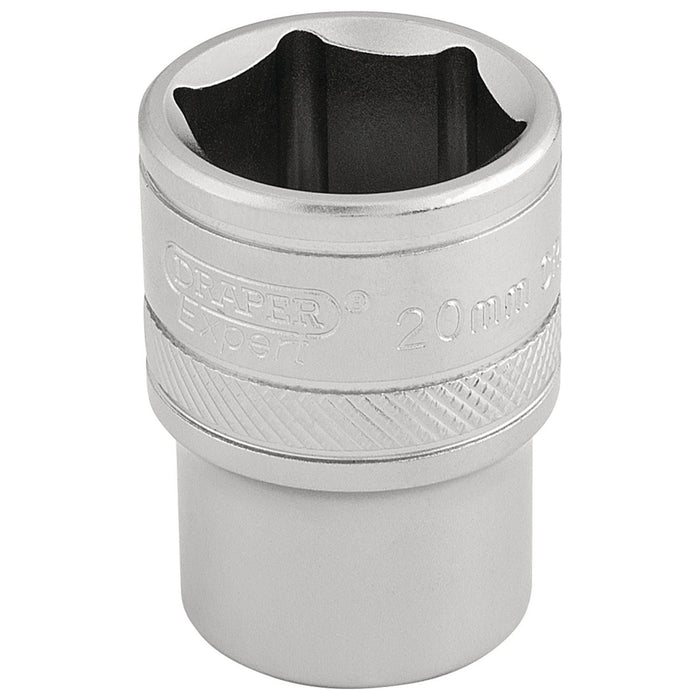 Draper 6 Point Metric Socket, 1/2" Sq. Dr., 20mm 16610 Draper - Town Tools 