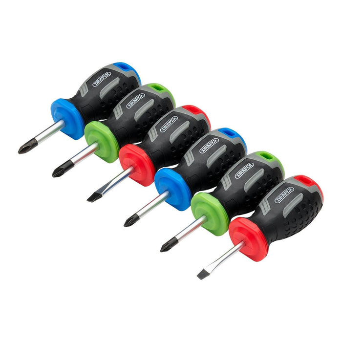 Draper Stubby Soft Grip Screwdriver Set (6 Piece) Draper - Town Tools