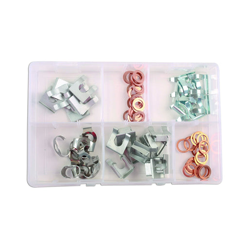 Connect Assorted Brake Hose Clips 15 - 28mm 80pc 34157 Tool Connection - Town Tools 