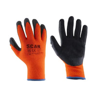 Scan Thermal Latex Coated Gloves - M (Size 8) (Pack 5)