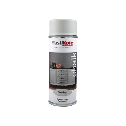 Plastikote Chalk Finish Spray Dove Grey 400ml PlastiKote - Town Tools