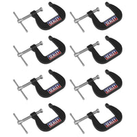 Sealey Junior C-Clamp Set 28mm x 28mm 8pc GCC05