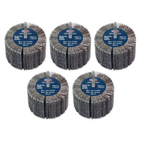 Sealey 80 x 40mm Abrasive Flap Wheel on 6mm Shaft 40Grit - Pack of 5 FW8040405