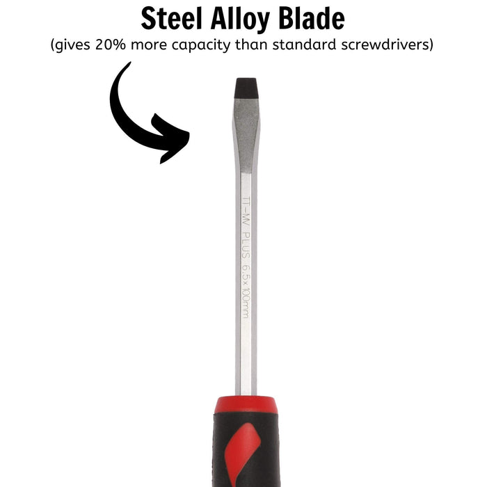 Teng Tools Flat Screwdriver 1.2 x 6.5 x 100mm L Hex Shaft Teng Tools - Town Tools 