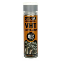 Autotek VHT Paint Silver Grey 500ml Aerosol Spray On Paint