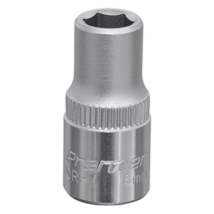 Sealey WallDrive Socket 6mm 1/4"Sq Drive S1406 Sealey - Town Tools 