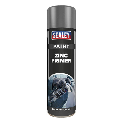 Sealey Grey Zinc Primer Paint 500ml SCS034S Sealey - Town Tools 