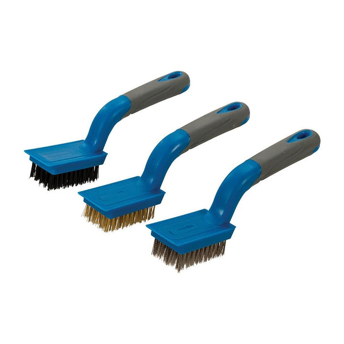 Silverline Medium Wire Brush Set 3pce 5 Row Silverline - Town Tools 