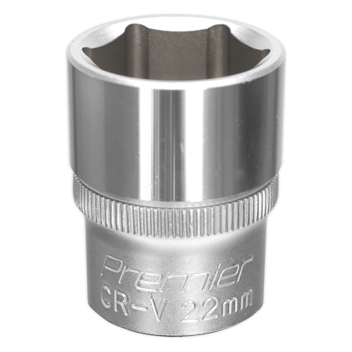 Sealey WallDrive Socket 22mm 1/2"Sq Drive S1222 Sealey - Town Tools 