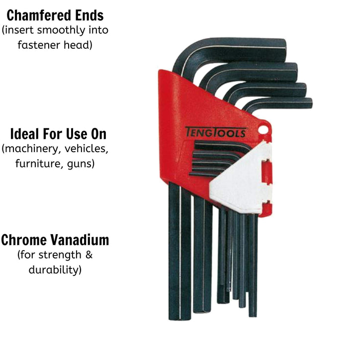 Teng Tools Hex Key Set 9 Pieces Teng Tools - Town Tools 