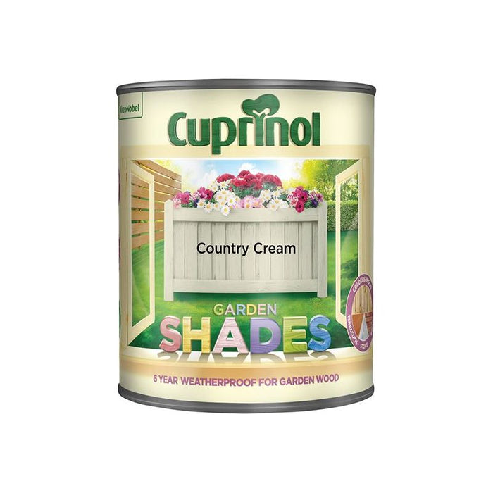 Cuprinol Garden Shades Country Cream 1 litre Cuprinol - Town Tools